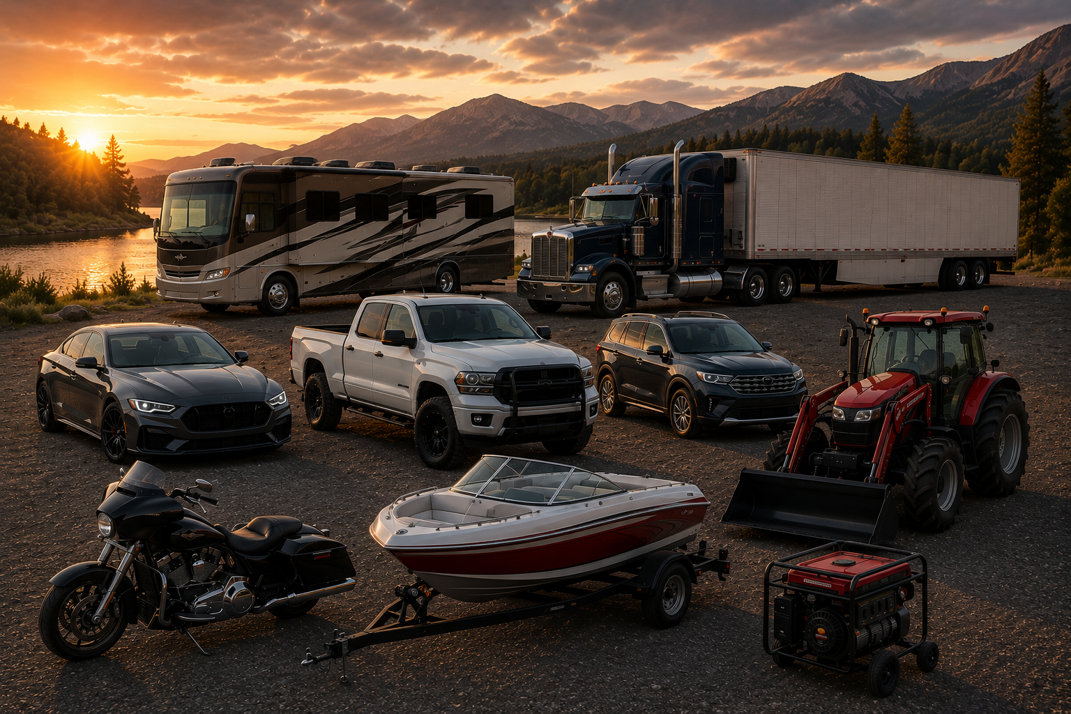 A wide range of gasoline and diesel vehicles and equipment including cars, trucks, motorhome, motorcycle, boat, tractor, generator, and semi truck